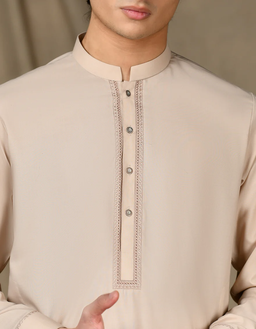 BROWN KAMEEZ SHALWAR | JTKS-S-46302/S24/JJ8 - Image 3