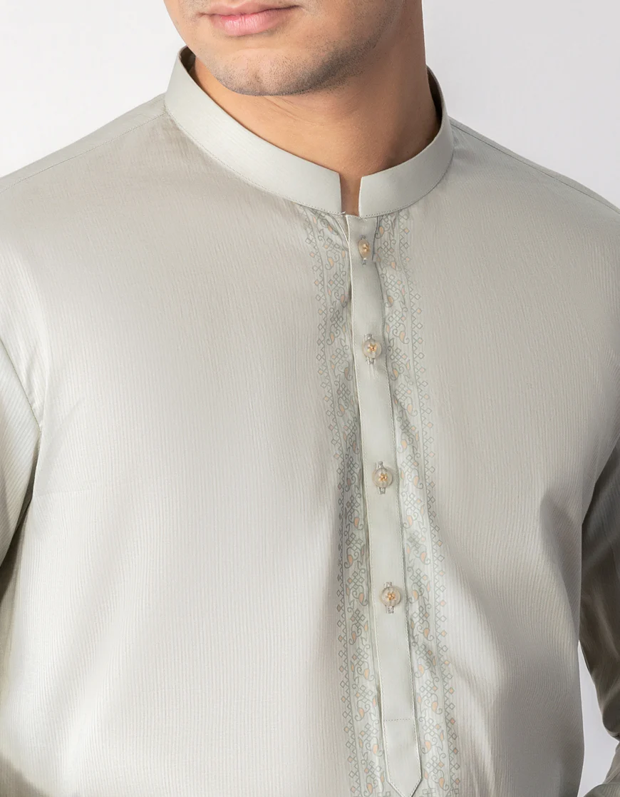 JADE GREEN COTTON KAMEEZ SHALWAR | JTKS-S-US-34310/S23/JJ8394-SF - Image 2