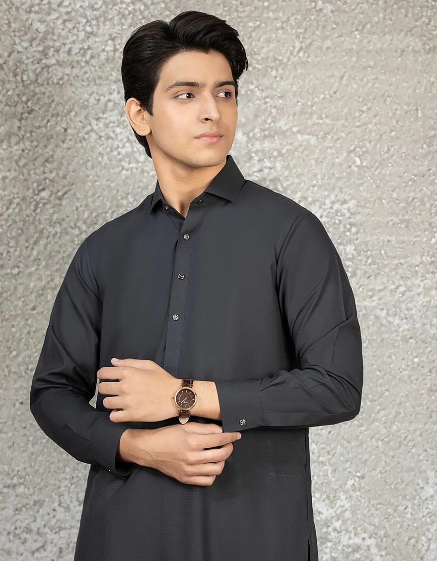 DARK GREY KAMEEZ SHALWAR | JTKS-S-US-35832/S22/JJ7680-PN - Image 2