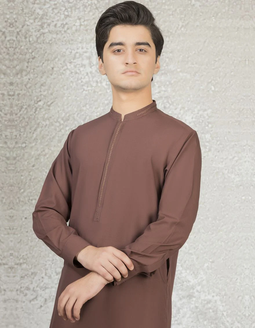 LIGHT BROWN KAMEEZ SHALWAR | JTKS-S-US-35861/S22/JJ7529-CL - Image 2