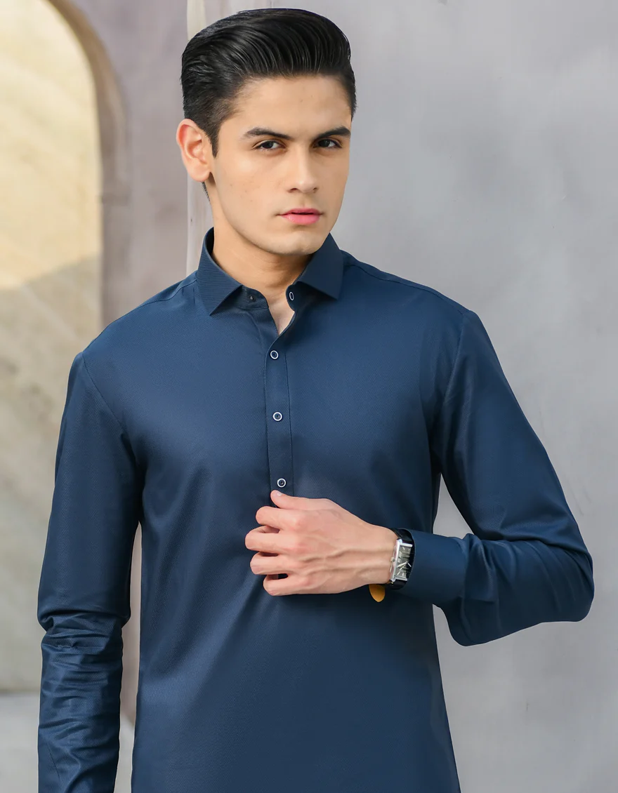 DULL GREY COTTON KAMEEZ SHALWAR | JTKS-S-US-35904/S22/JJ8132-PN - Image 4