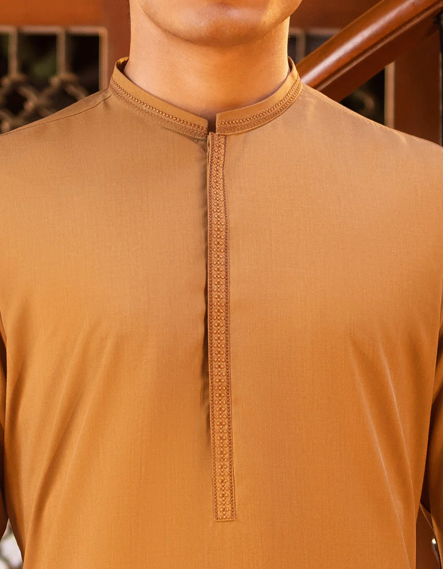 MUSTARD BLENDED KAMEEZ SHALWAR | JTKS-S-US-35966/S22/JJ8179-SF - Image 2