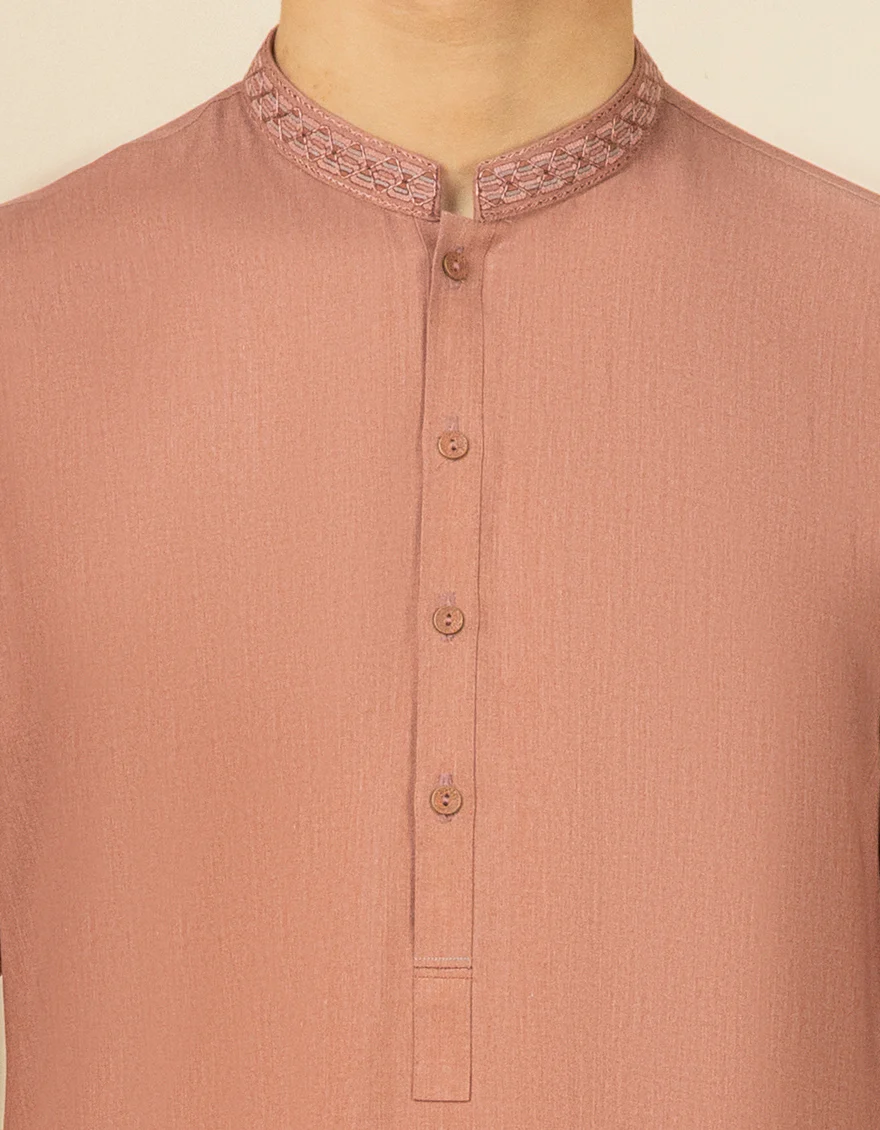 PEACH BLENDED KAMEEZ SHALWAR | JTKS-S-US-35972/S22/JJ7669-CL - Image 2