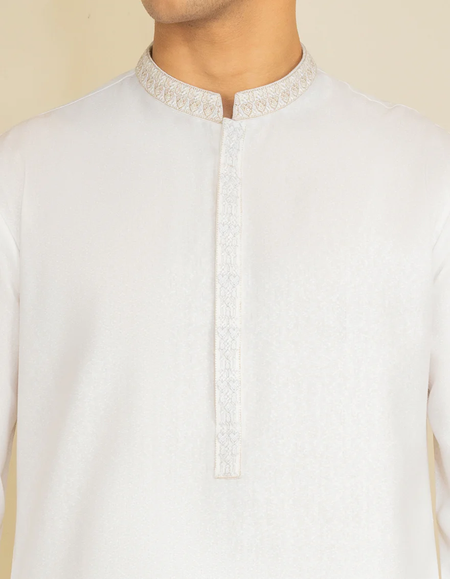 WHITE BLENDED KAMEEZ SHALWAR | JTKS-S-US-35988/S22/JJ7568-FL - Image 2