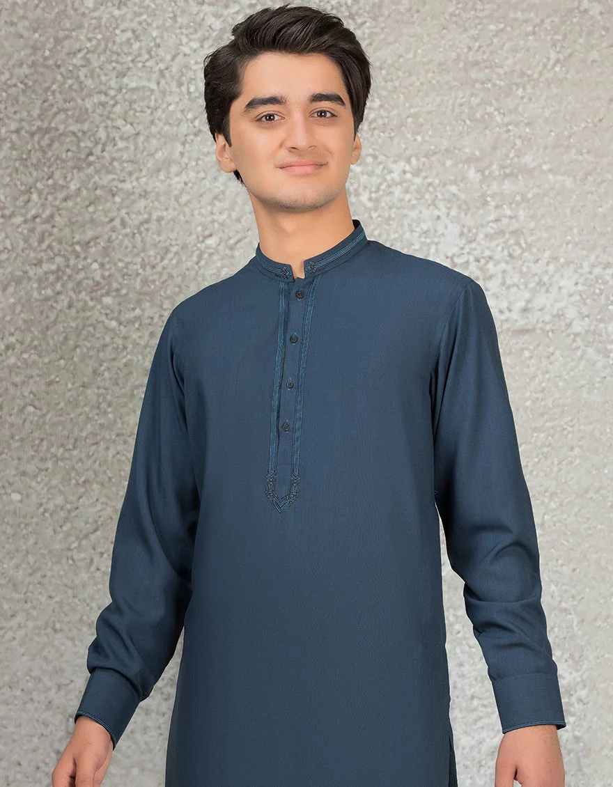 TEAL KAMEEZ SHALWAR | JTKS-S-US-39279/S22/JJ7641-CL - Image 2
