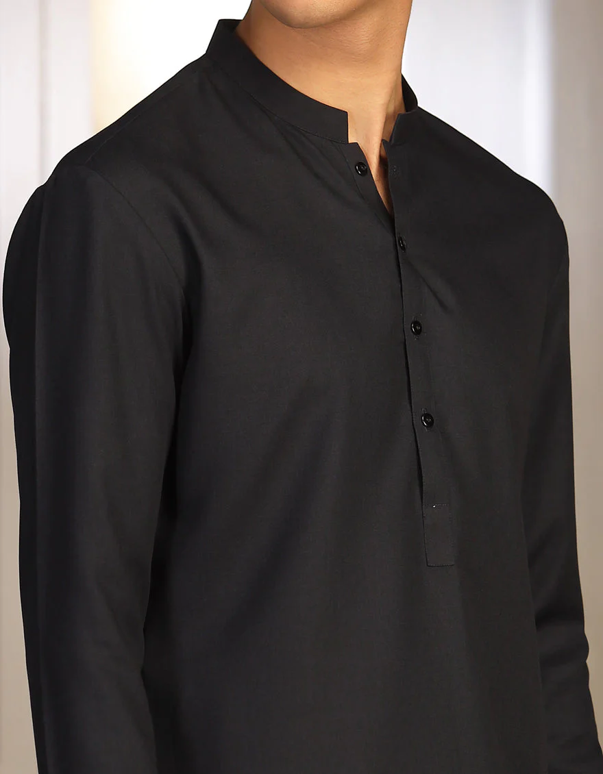 NAVY BLUE BLENDED KAMEEZ SHALWAR | JTKS-S-US-40199-R4-AP/S23/JJ8733-PN - Image 2