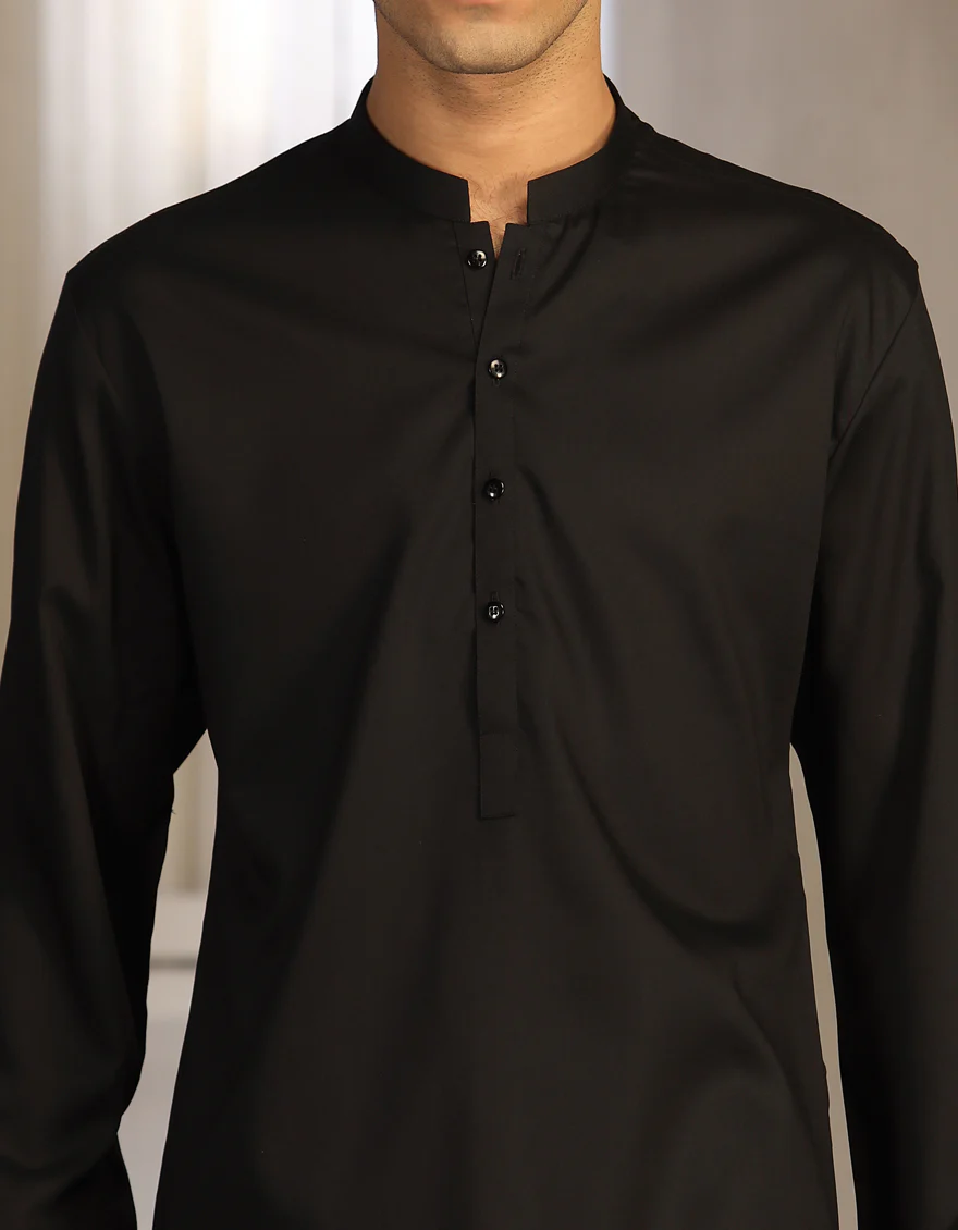 BLACK BLENDED KAMEEZ SHALWAR | JTKS-S-US-40200-R4-AP/S23/JJ8733-PN - Image 3