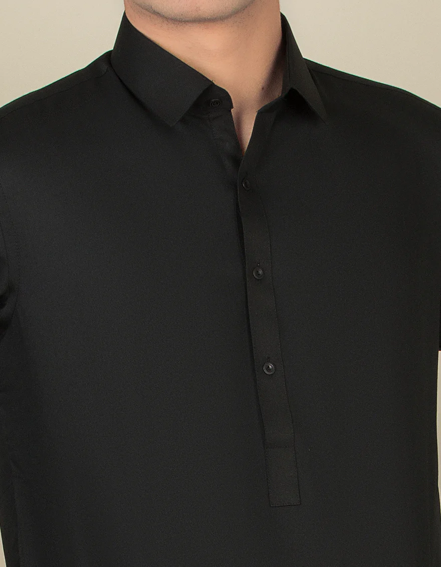 BLACK BLENDED KAMEEZ SHALWAR | JTKS-S-US-40201-R6-AP/S23/JJ8733-PN - Image 2