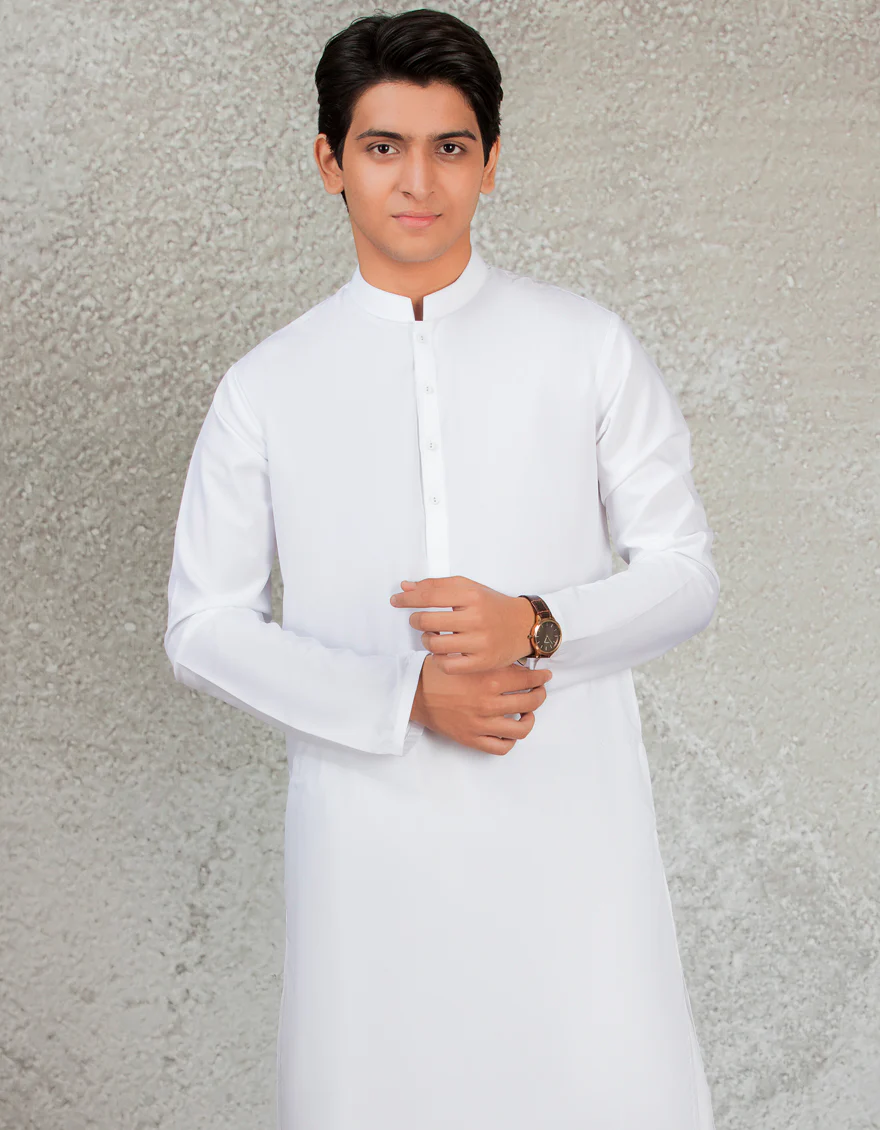 WHITE BLENDED KAMEEZ SHALWAR | JTKS-S-US-40223-R1-AP/S22/JJ7567-PN - Image 3