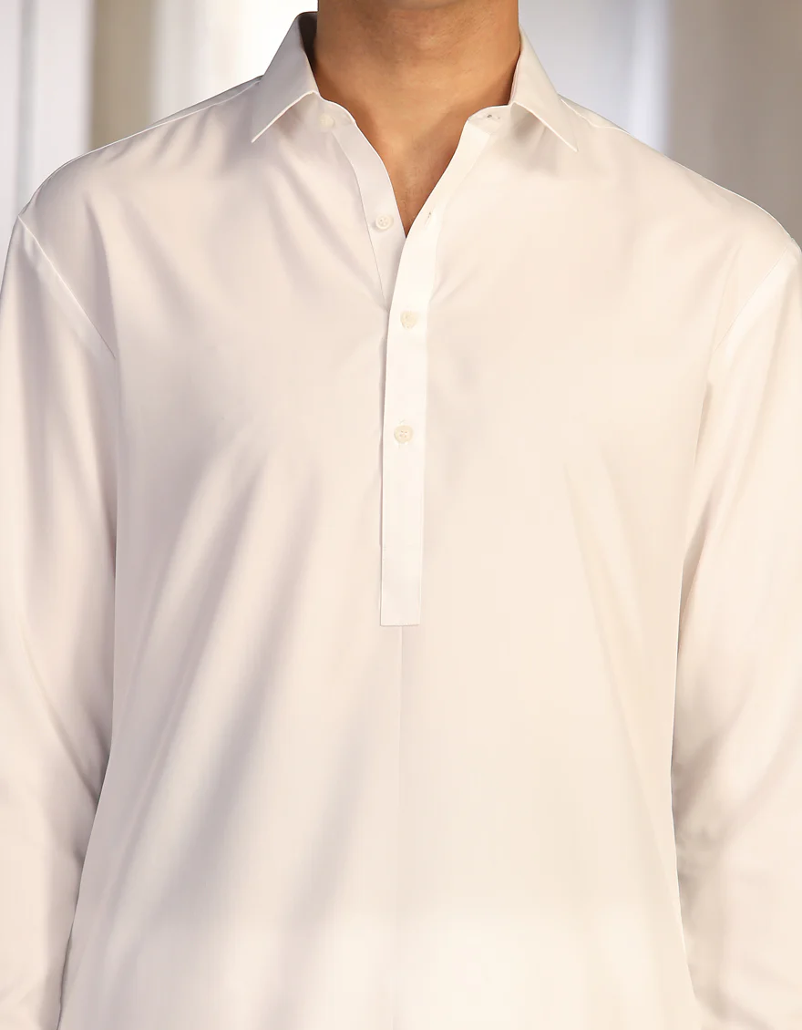 WHITE BLENDED KAMEEZ SHALWAR | JTKS-S-US-40224-R4-AP/S23/JJ8732-PN - Image 2