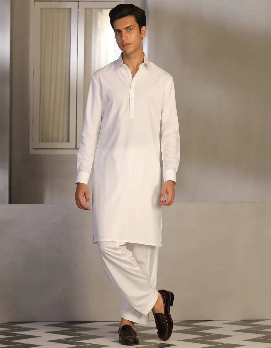 WHITE BLENDED KAMEEZ SHALWAR | JTKS-S-US-40224-R6-AP/S23/JJ8732-PN - Image 3