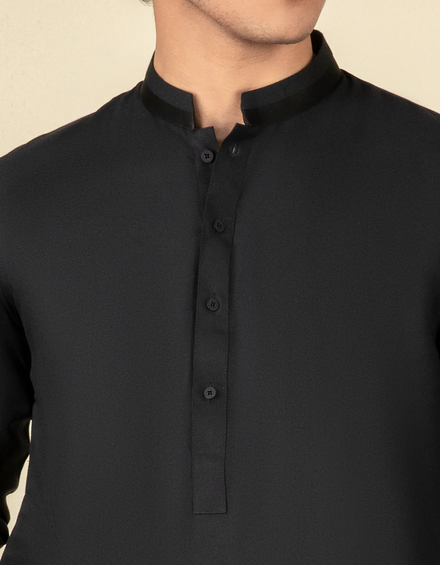 BLACK BLENDED KAMEEZ SHALWAR | JTKS-S-US-40266/S22/JJ8151-PN - Image 2