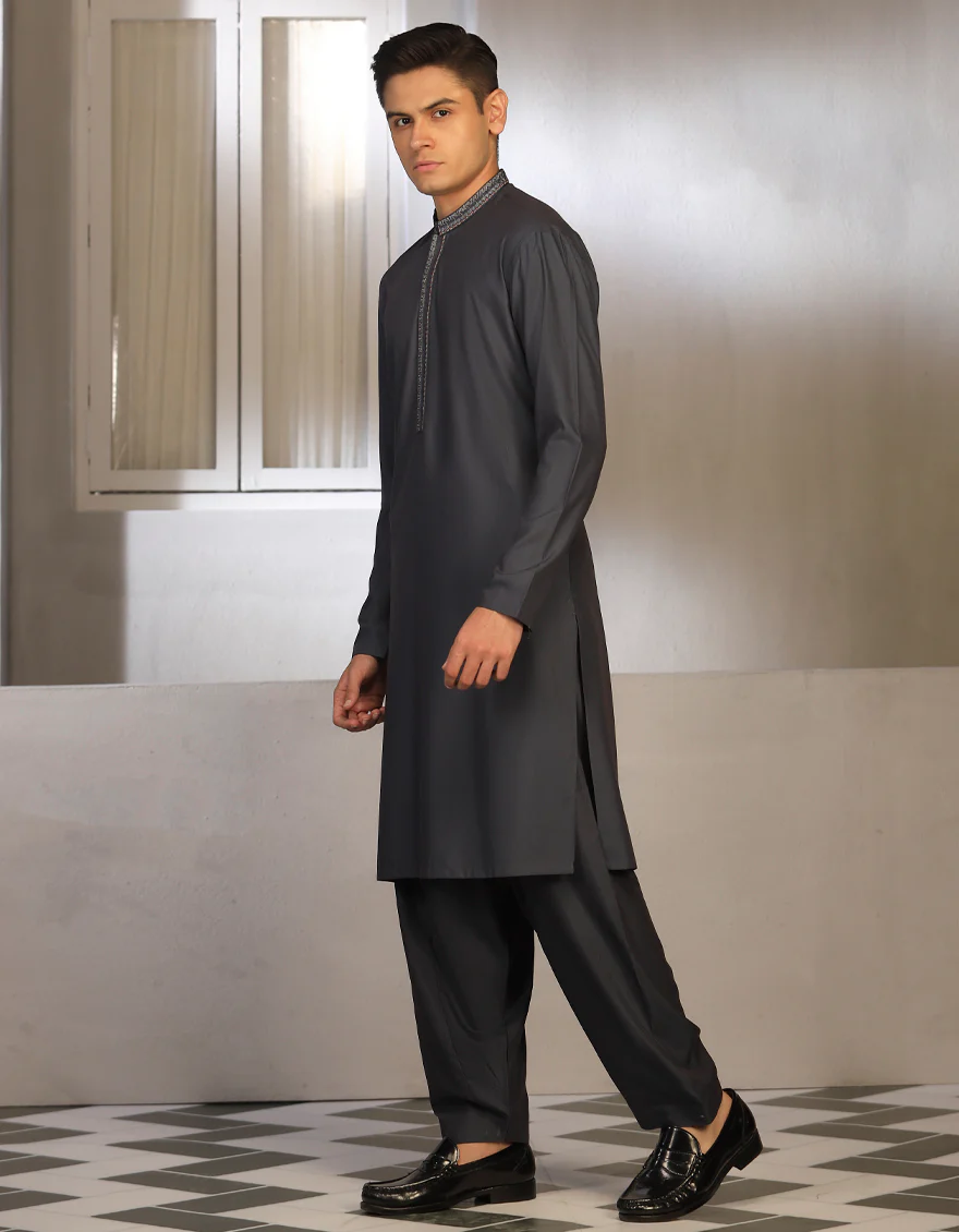 NAVY BLUE BLENDED KAMEEZ SHALWAR | JTKS-S-US-41249/S23/JJ8173-FL