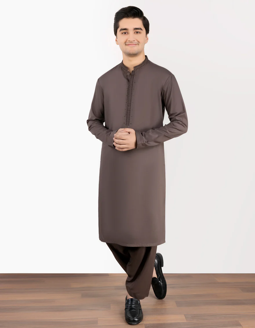 MUD BROWN KAMEEZ SHALWAR | JTKS-S-US-46127/S23/JJ8822-SF