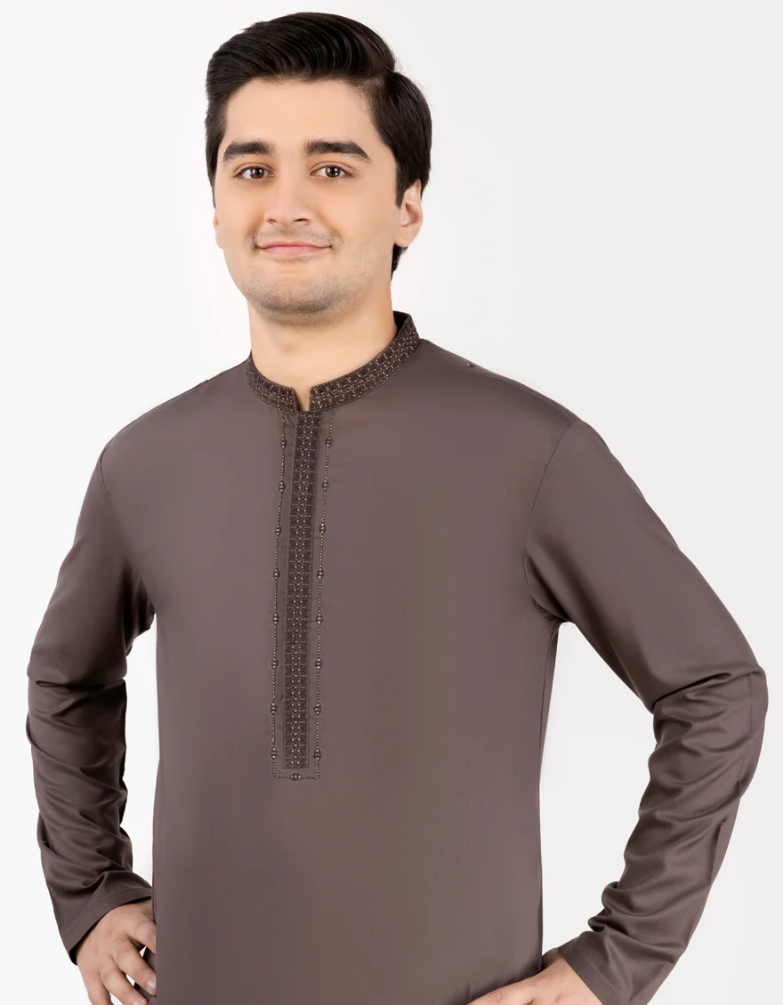 MUD BROWN KAMEEZ SHALWAR | JTKS-S-US-46127/S23/JJ8822-SF - Image 2