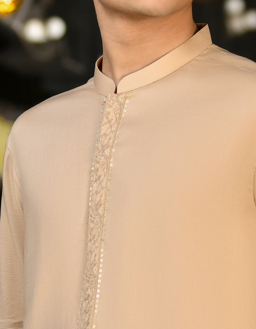 BROWN KAMEEZ SHALWAR | JTKS-US-24-34475 - Image 2