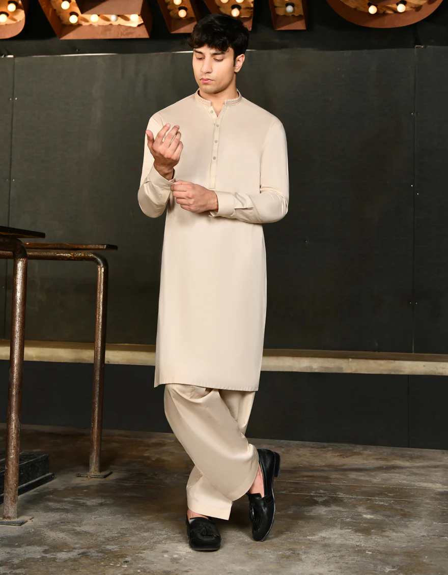 BROWN KAMEEZ SHALWAR | JTKS-US-24-34593 - Image 3