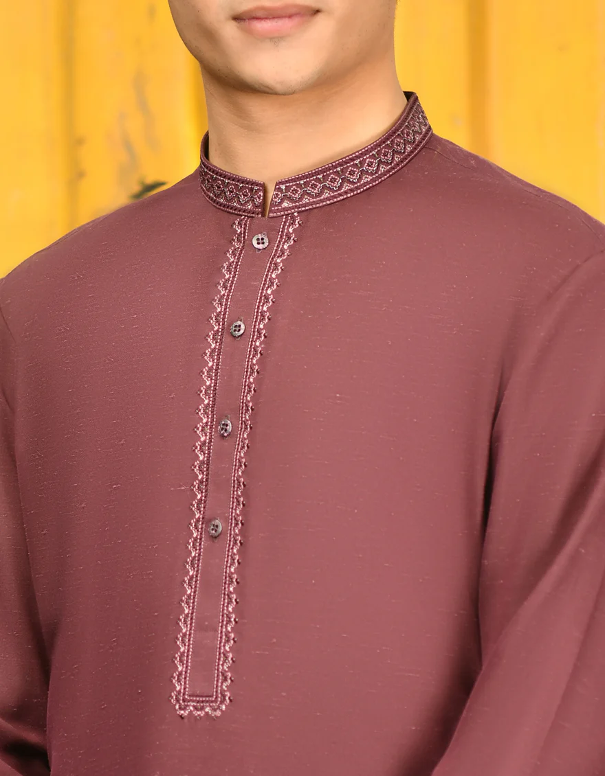 RED KAMEEZ SHALWAR | JTKS-US-24-34606 - Image 2