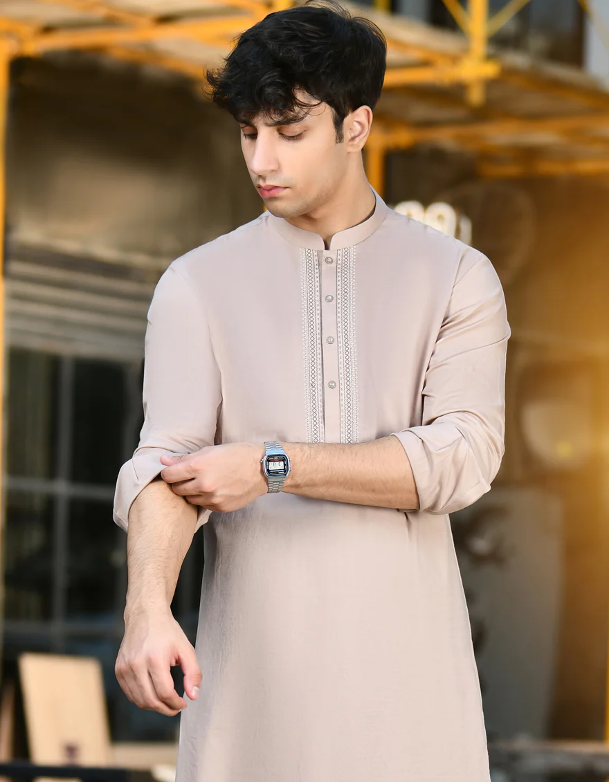 BROWN KAMEEZ SHALWAR | JTKS-US-24-34610 - Image 3