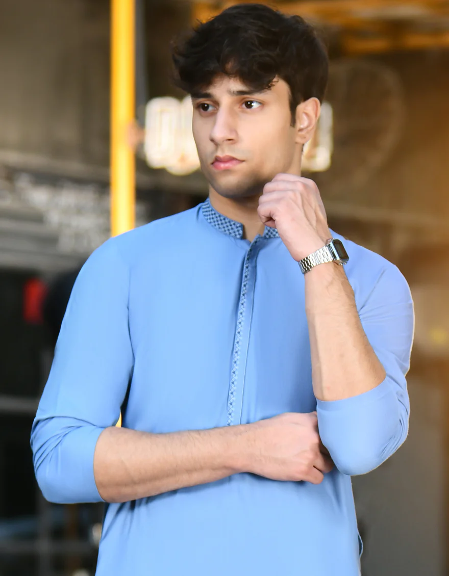 BLUE KAMEEZ SHALWAR | JTKS-US-24-38947 - Image 3