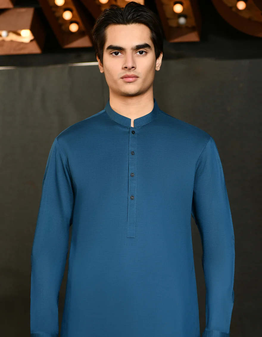 BLUE KAMEEZ SHALWAR | JTKS-US-24-38980 - Image 2