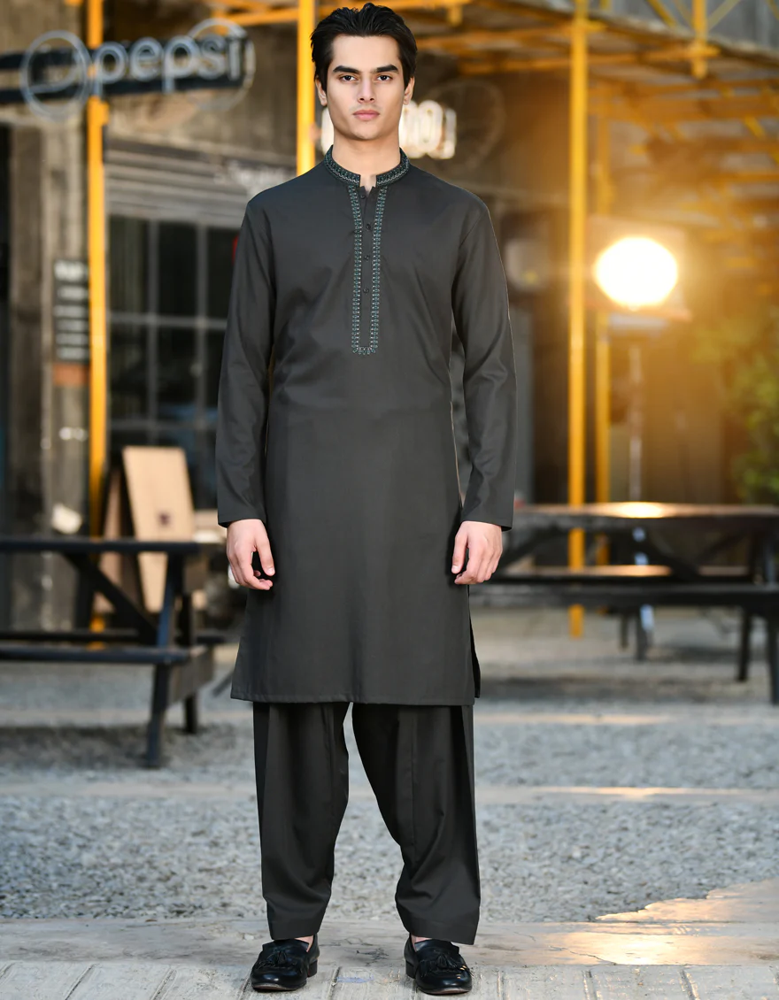 GREEN KAMEEZ SHALWAR | JTKS-US-24-46158 - Image 3