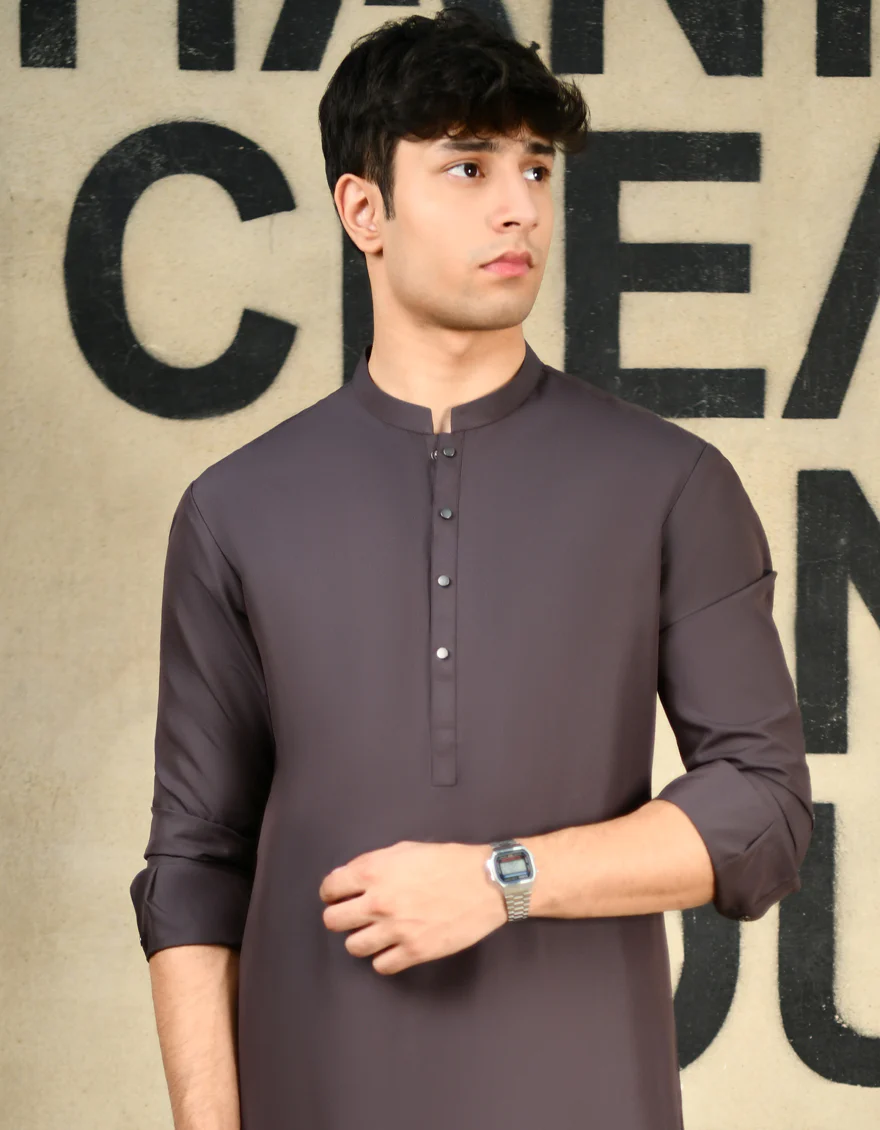 BROWN KAMEEZ SHALWAR | JTKS-US-24-46241 - Image 2