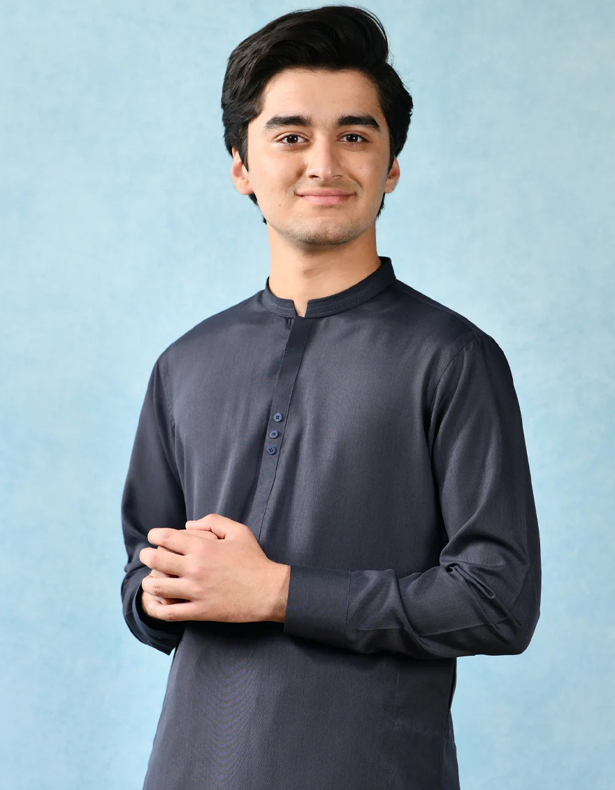DARK SLATE KAMEEZ SHALWAR | JTKS-US-43123/A22/JJ8160-CL - Image 2