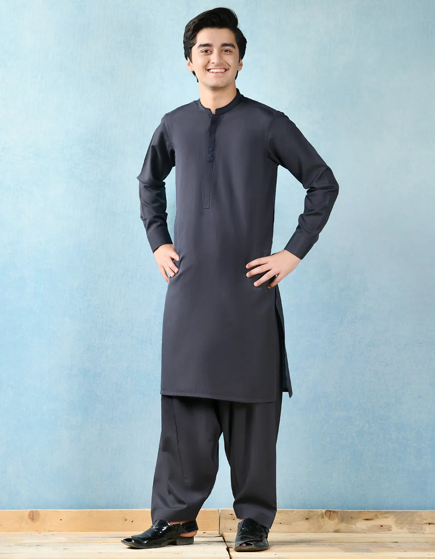DARK SLATE KAMEEZ SHALWAR | JTKS-US-43123/A22/JJ8160-CL - Image 3