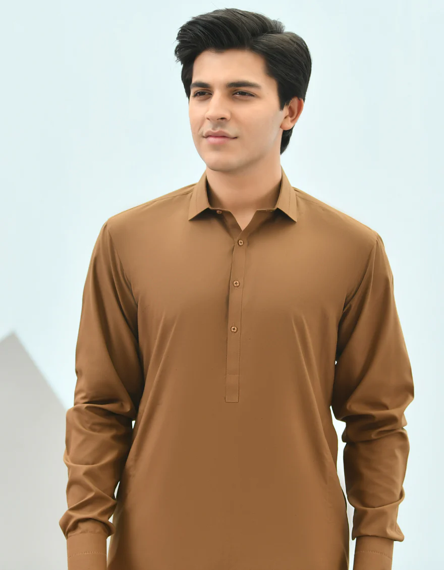 BROWN KAMEEZ SHALWAR | JTKS-US-43162/A22/JJ8157-CL - Image 3