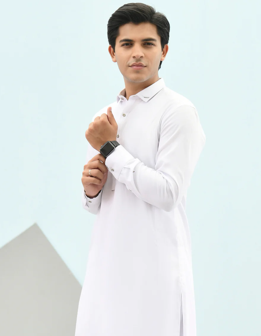 WHITE BLENDED KAMEEZ SHALWAR | JTKS-US-44104/A22/JJ8346-CL - Image 3