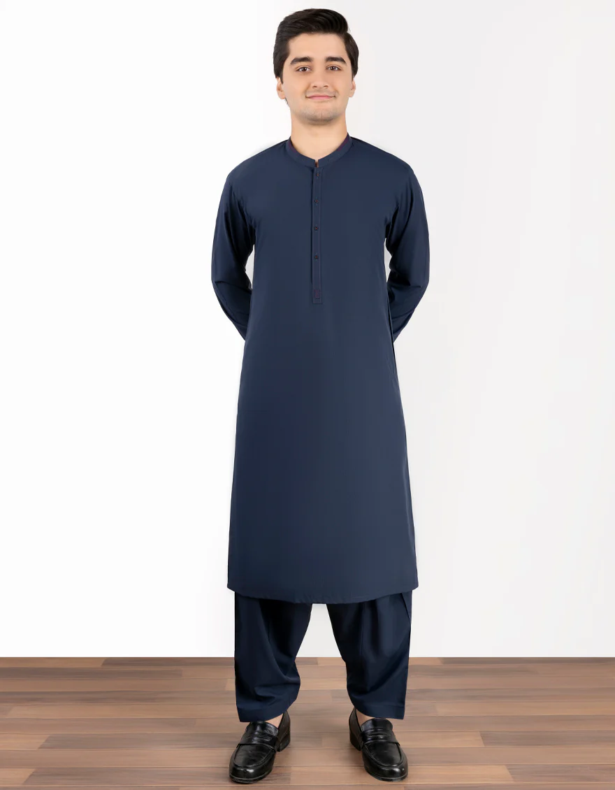 BLUE BLENDED KAMEEZ SHALWAR | JTKS-US-44192/A23/JJ8833-CL