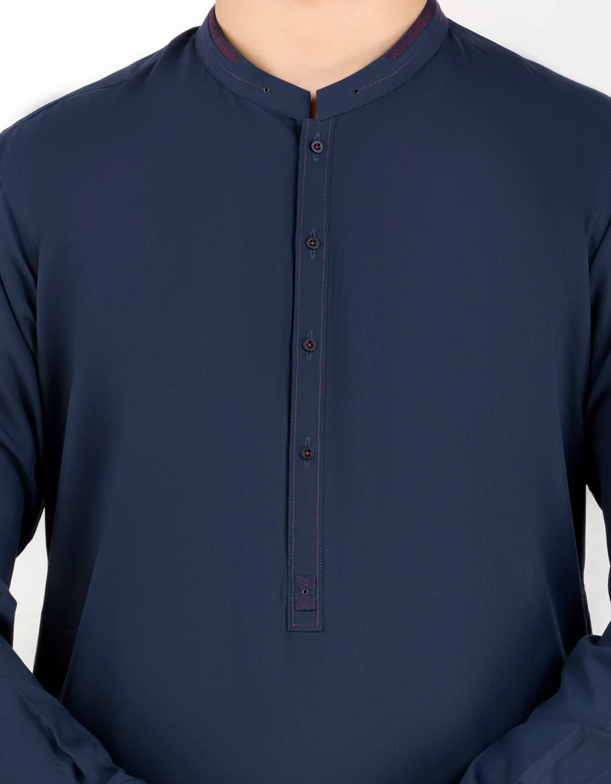 BLUE BLENDED KAMEEZ SHALWAR | JTKS-US-44192/A23/JJ8833-CL - Image 2
