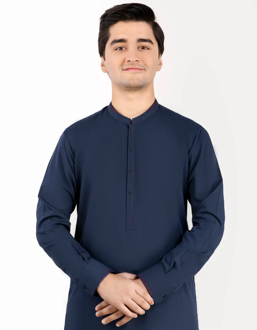 BLUE BLENDED KAMEEZ SHALWAR | JTKS-US-44192/A23/JJ8833-CL - Image 3