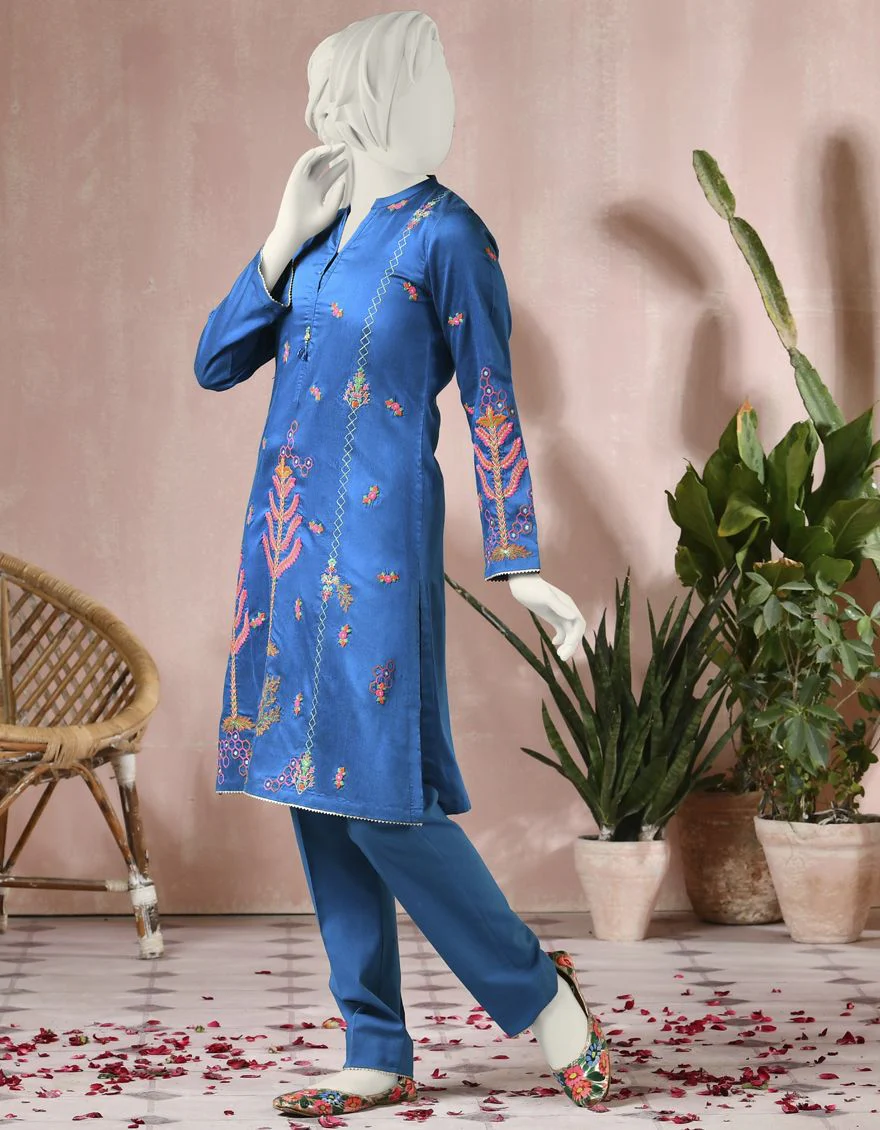 TEAL KURTI | JYGK-S-JJTK-US-22-031 FB/FF-035 - Image 3
