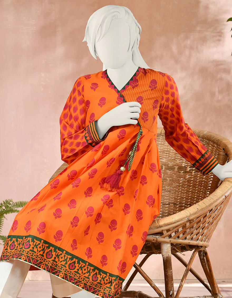 ORANGE CAMBRIC KURTI | JYGK-S-JJTK-US-22-036 FB/SANDSTONE - Image 2