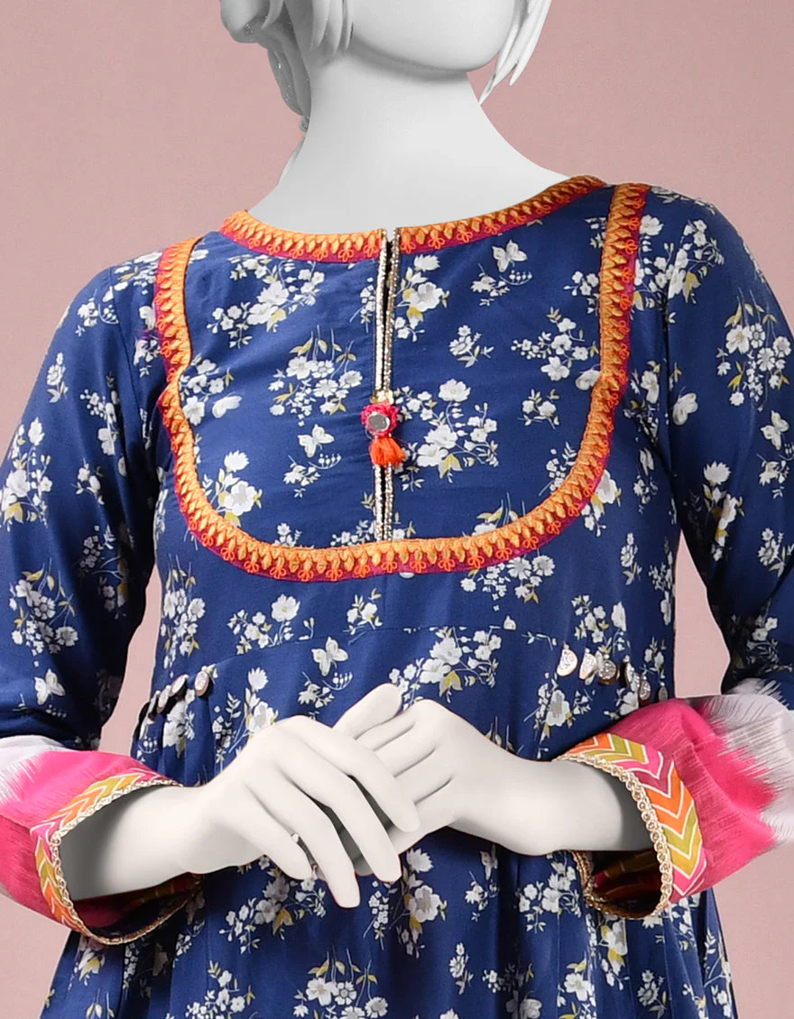 BLUE CAMBRIC KURTI | JYGK-S-JJTK-US-22-052 FB/OAKLEY(22-3162) - Image 3