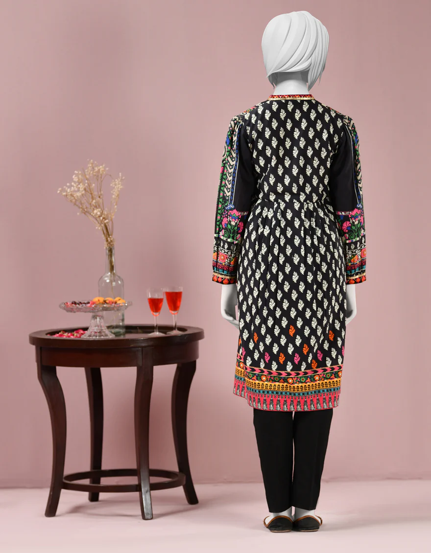 BLACK CAMBRIC KURTI | JYGK-S-JJTK-US-22-053 FB/EBONY - Image 2