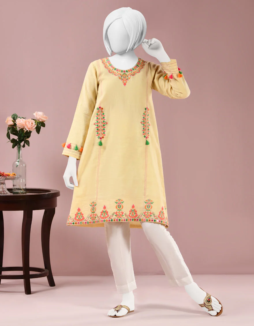 CREAM COTTON KURTI | JYGK-S-JJTK-US-22-056 FB/CREAM - Image 4