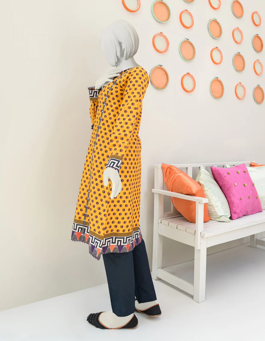 YELLOW CAMBRIC KURTI | JYGK-S-JJTK-US-23-072 FB/AMAYA - Image 2
