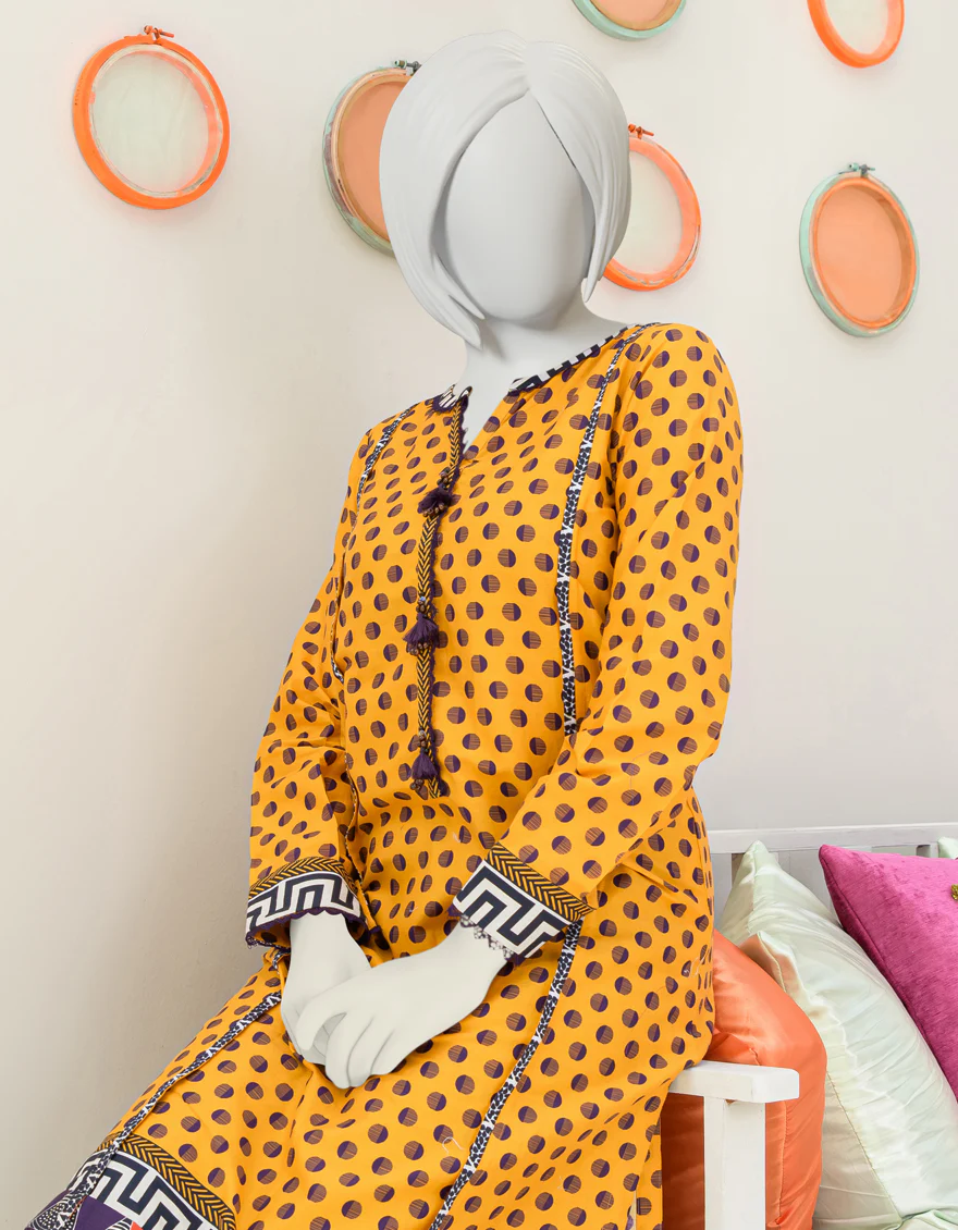 YELLOW CAMBRIC KURTI | JYGK-S-JJTK-US-23-072 FB/AMAYA - Image 3