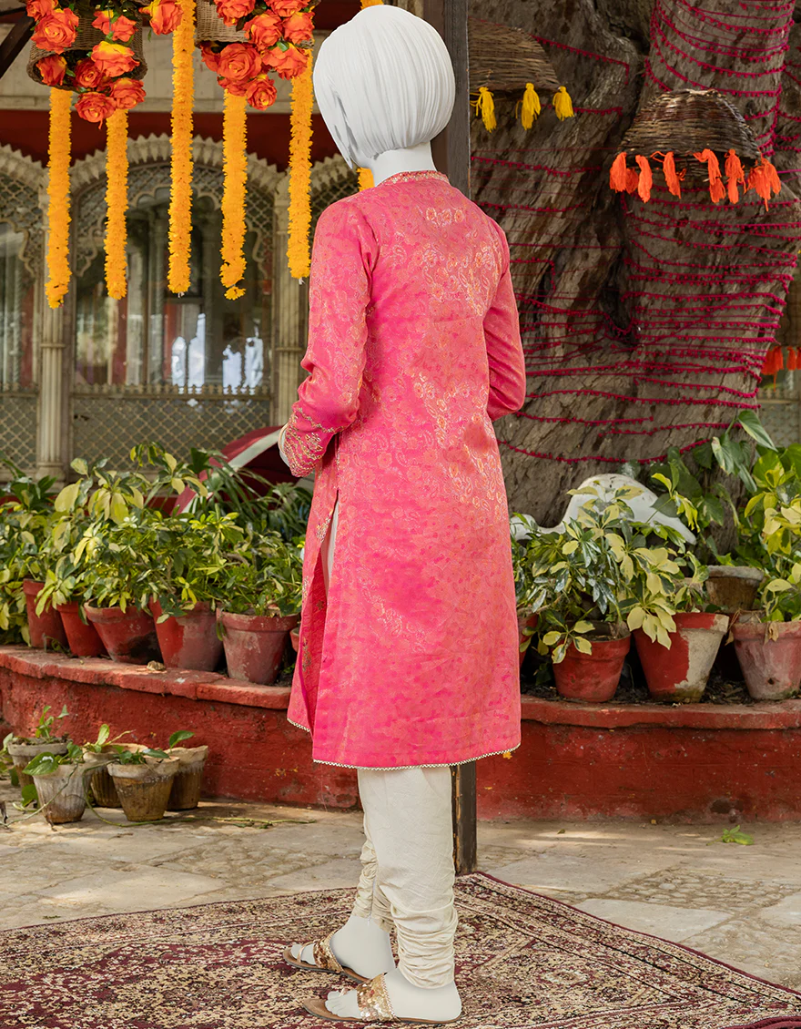 PINK JAMAWAR KURTI | JYGK-S-JJTK-US-23-079 FB/JAMAWAR - Image 2