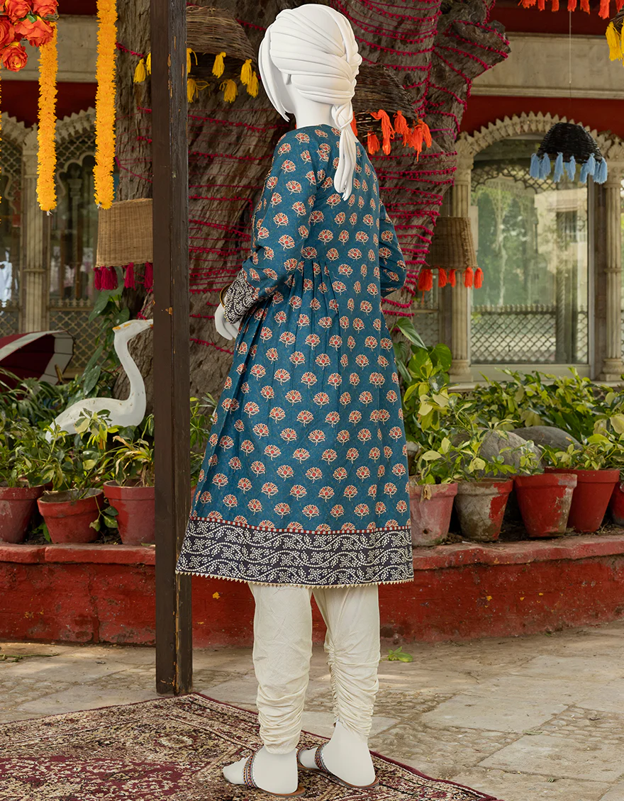TEAL CAMBRIC KURTI | JYGK-S-JJTK-US-23-082 FB/COIN - Image 3