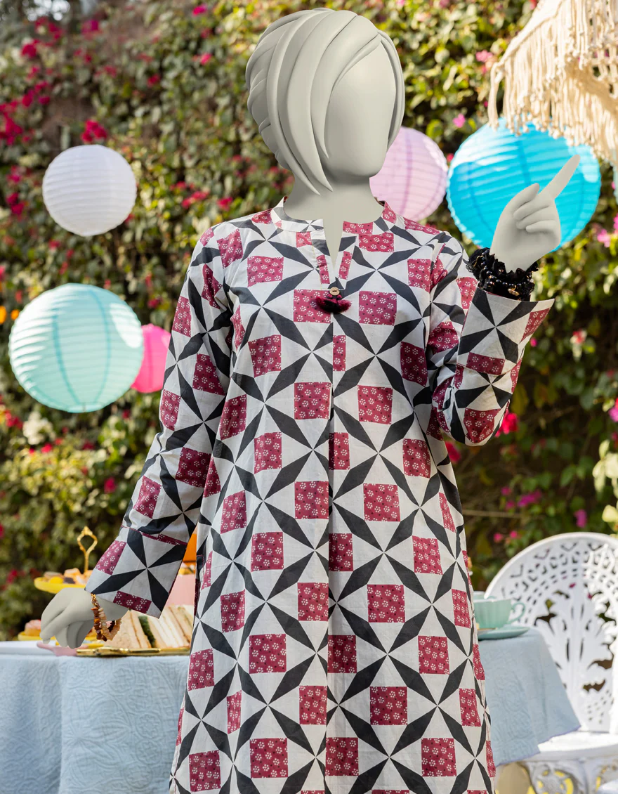 OFF WHITE LAWN KURTI | JYGK-S-JTS-25-4004 FB/ESSENTIALS- T-04 - Image 2