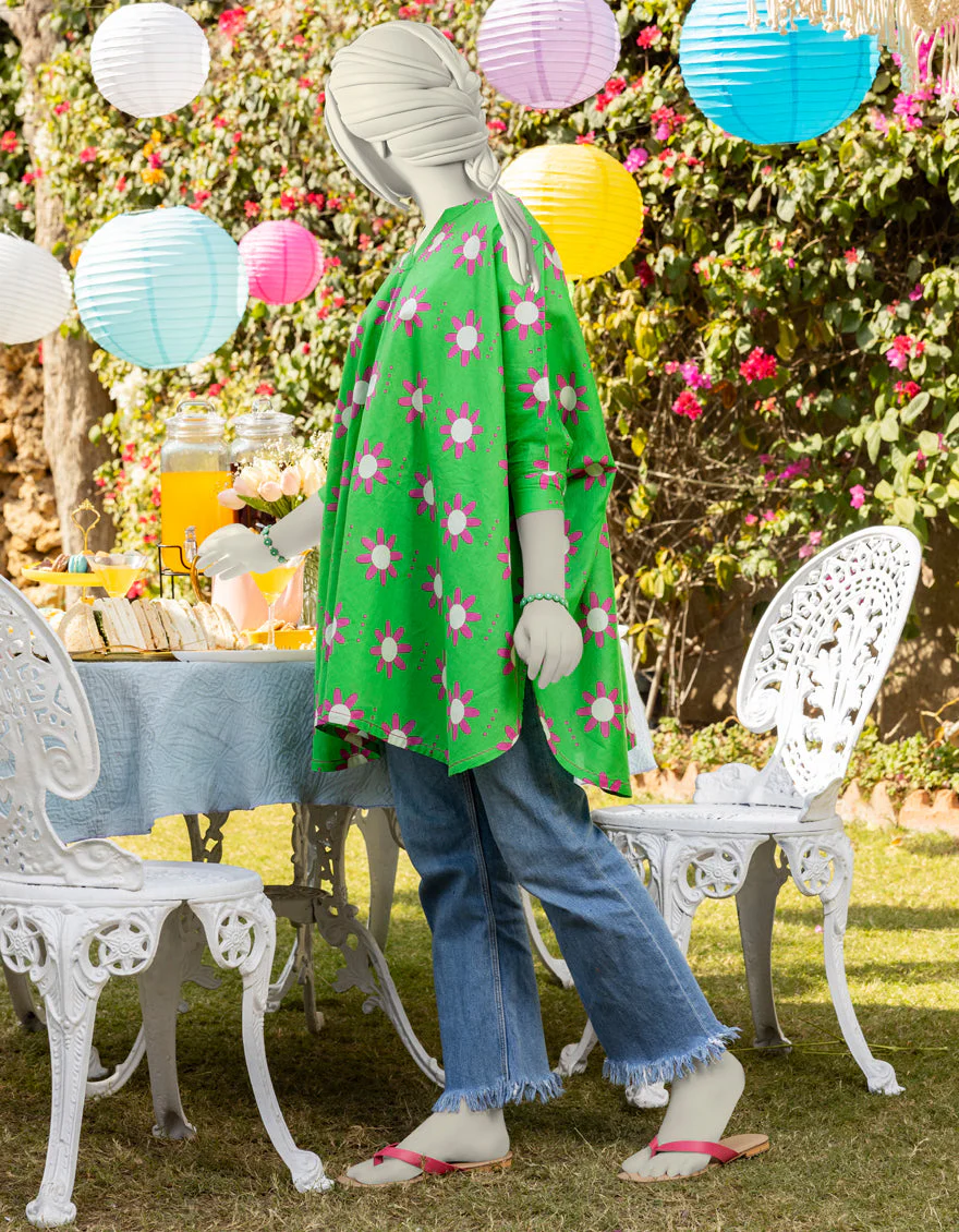 GREEN LAWN KURTI | JYGK-S-JTS-25-4008 FB/ESSENTIALS-T-8 - Image 2