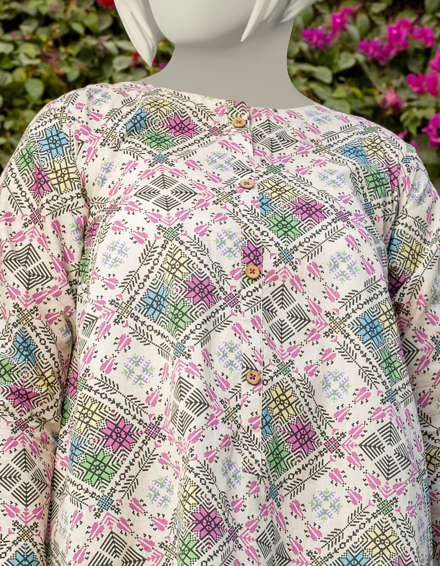 MULTICOLOR LAWN KURTI | JYGK-S-JTS-25-4009 FB/ESSENTIALS-T-9 - Image 3
