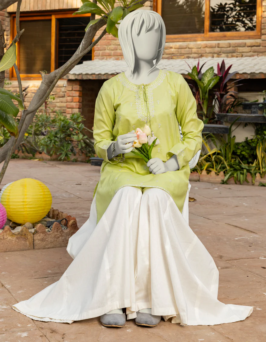 GREEN LAWN KURTI | JYGK-S-JTS-25-4011 FB/RANGKARI-1 - Image 2