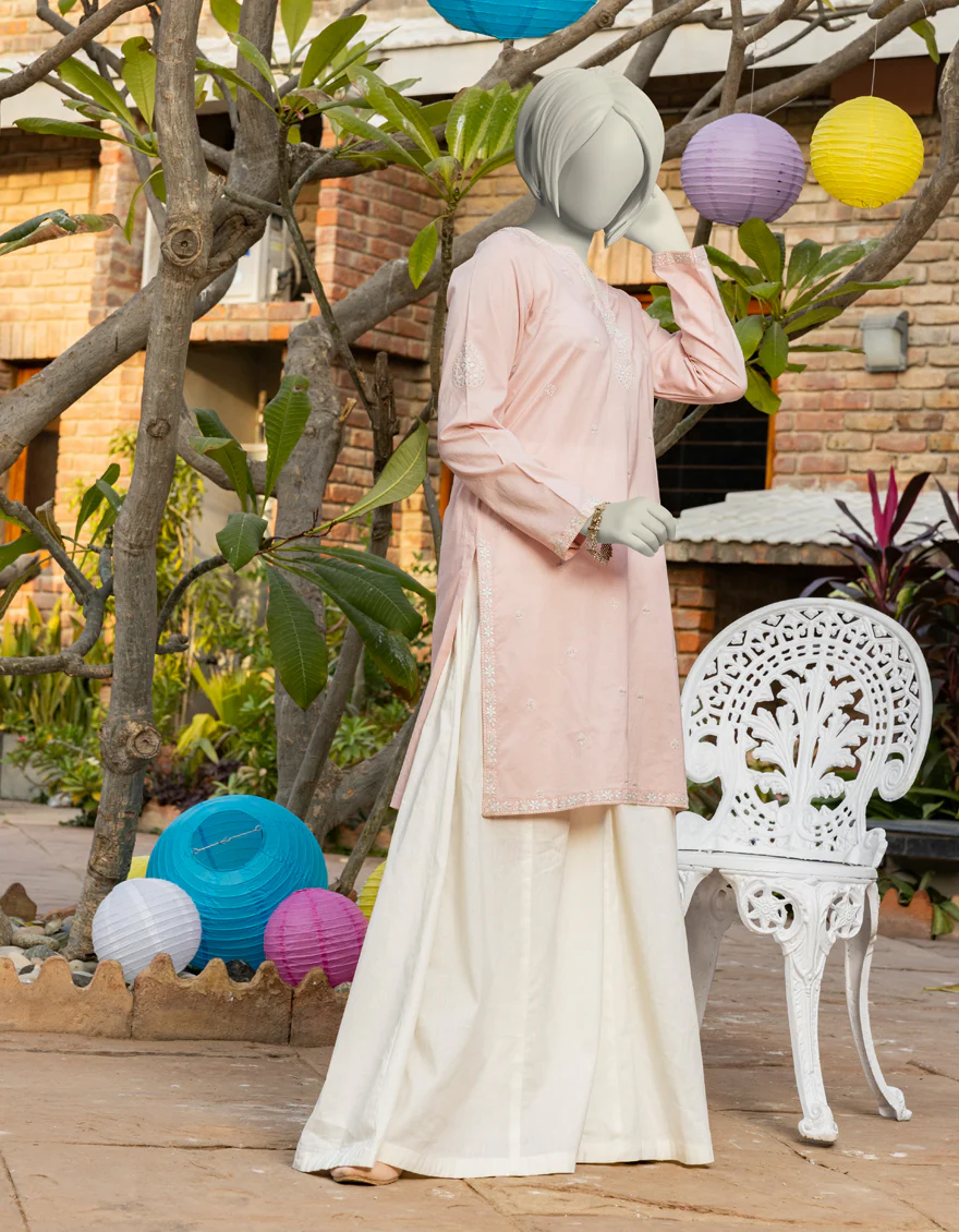 PINK LAWN KURTI | JYGK-S-JTS-25-4012 FB/RANGKARI-2 - Image 2