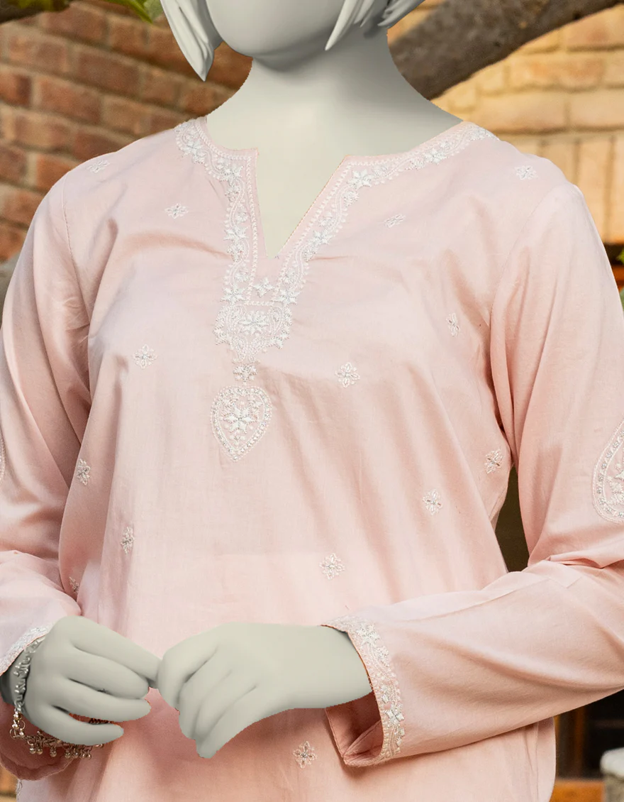 PINK LAWN KURTI | JYGK-S-JTS-25-4012 FB/RANGKARI-2 - Image 3