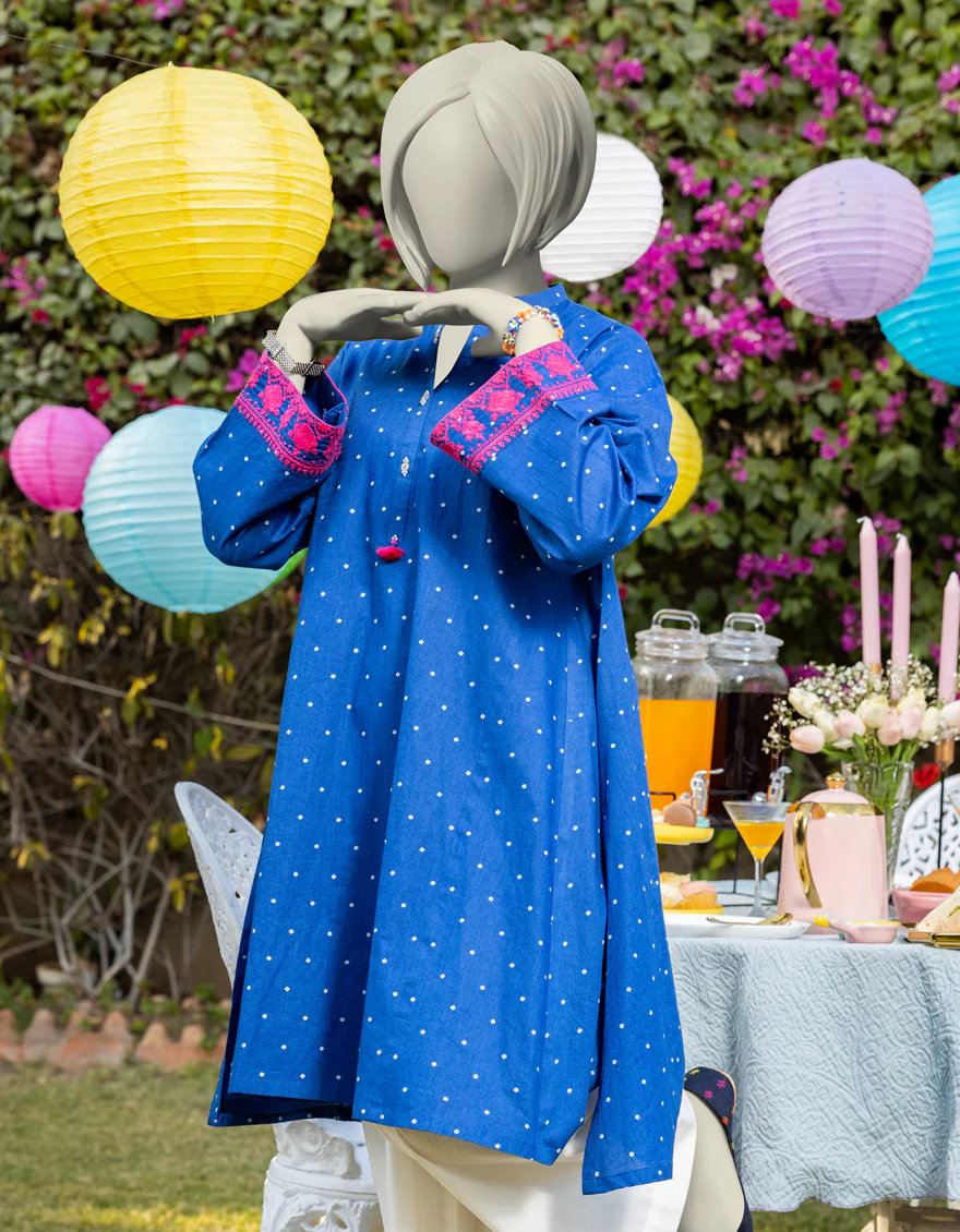 BLUE LAWN KURTI | JYGK-S-JTS-25-4019 FB/CASUALS-4 - Image 3